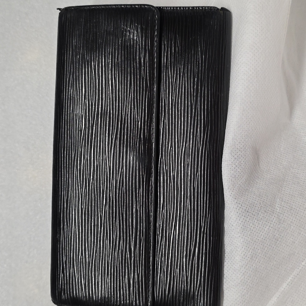 Black Textured Clutch Wallet